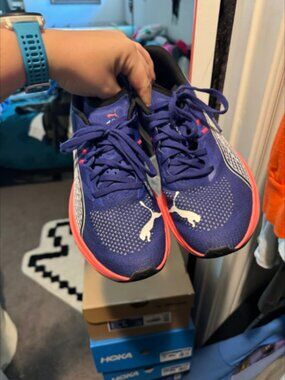 Puma Deviate Nitro 3 Purple Mens Running Walking Shoes